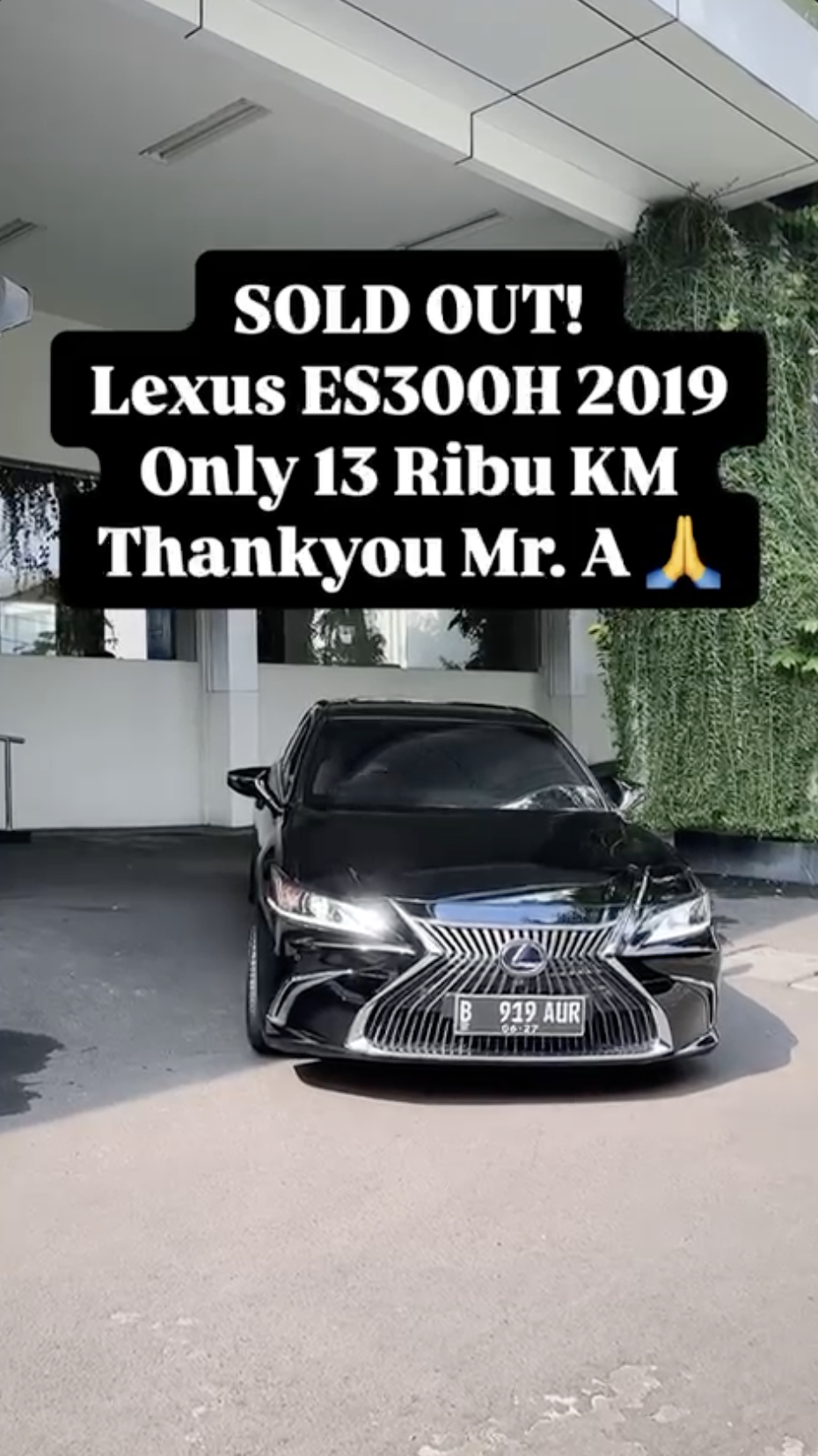 Sold Lexus ES300H 2019